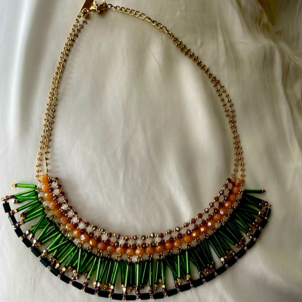 Beaded statement necklace